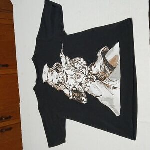 Dr Faust U.K. Sexy Cursed Nurse Graphic Tee T-Shirt Size M Gothic Anime Tattoo